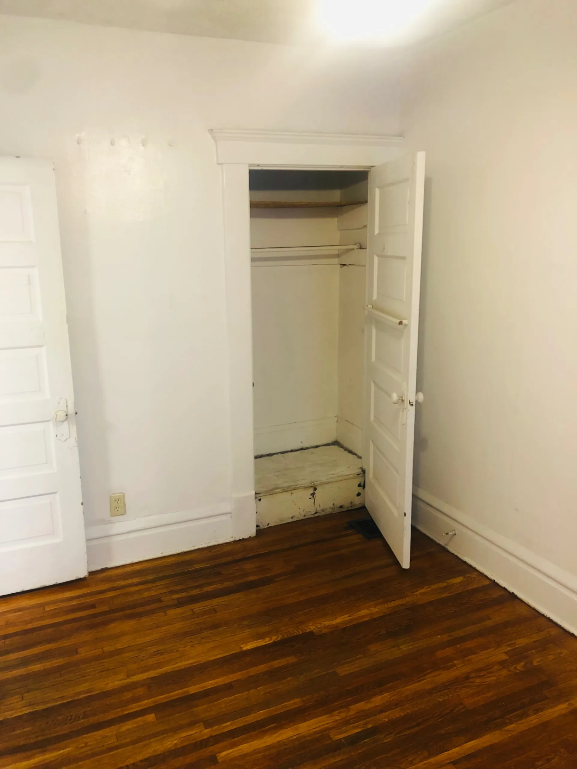 119 W 9th bedroom closet with original built-in shelving