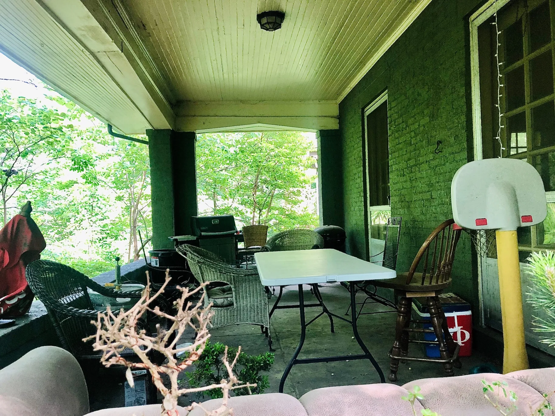 2034 Iuka Ave A covered back porch overlooking the Iuka Ravine