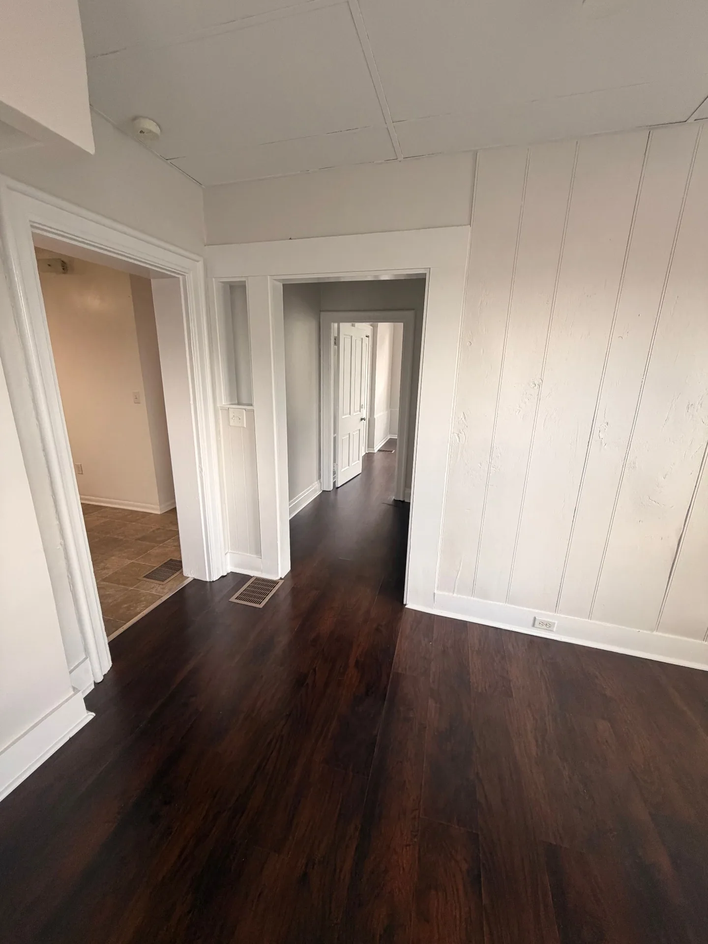 3340 Chestnut Upstairs hallway view connecting the living room, kitchen and bedroom spaces